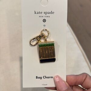New Kate Spade x Target Matches Bag Charm Keychain Gold Green